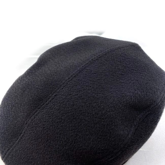 エルメス ハンチング ブラック 美品 帽子 クリーニング済み カシミア