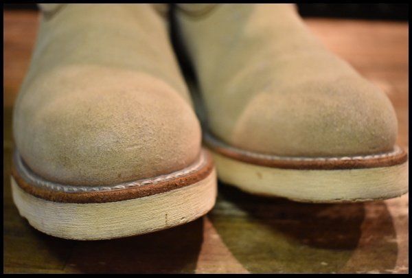 7.5 E 10年 レッドウィング 8168 スエード ペコス ホーソーン アビレーン ラフアウト ベージュ ブーツ redwing pecos FI 309