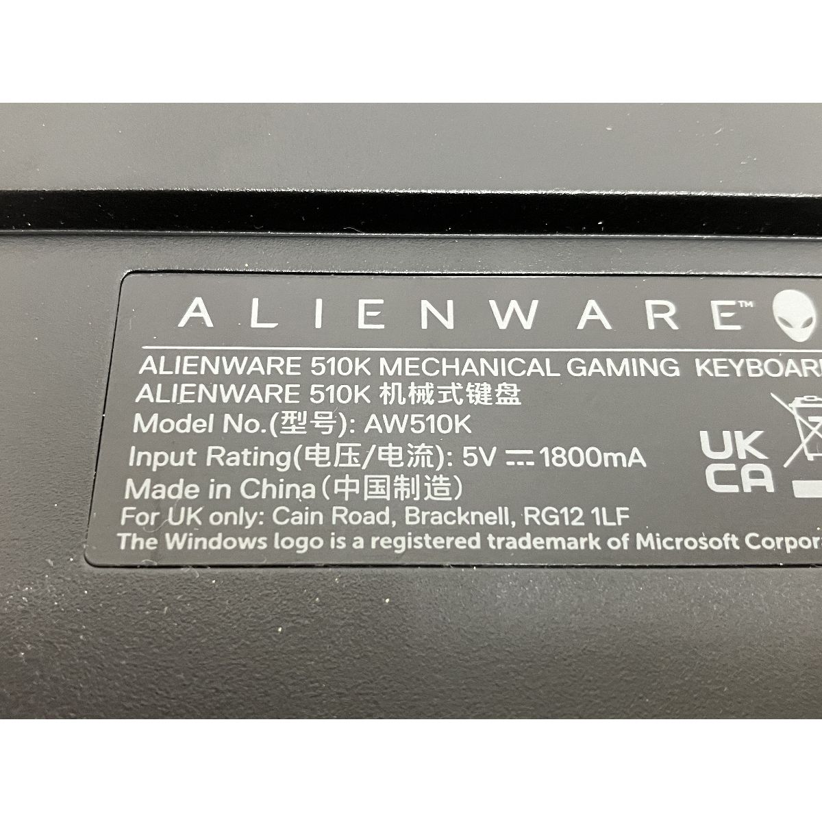 AW 510 K ロープロファイル メカニカル USB ゲーミング キーボード