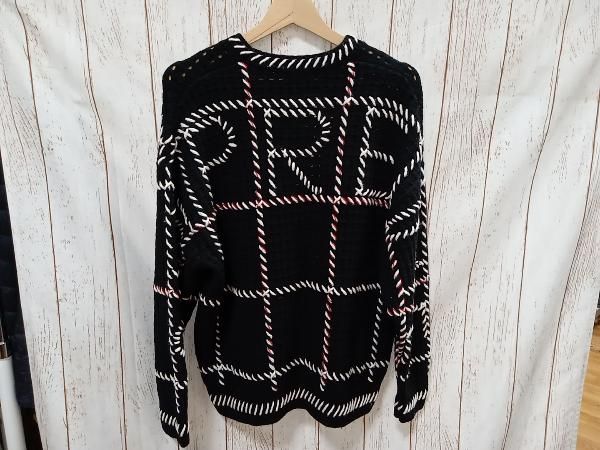 Supreme／23SS／QUILT STITCH SWEATER／ニット／ブラック 