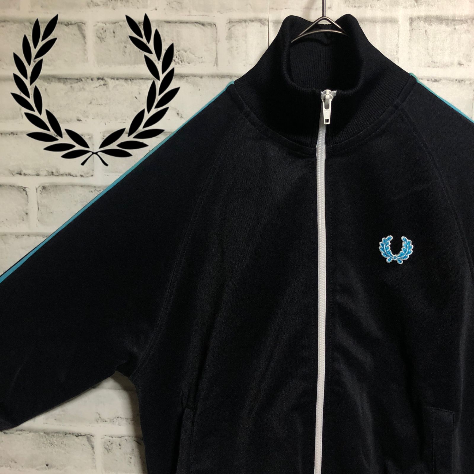 フレッドペリー トラックジャケット 月桂樹 ロゴ ポルトガル製 Fred Perry⭐️トラックジャケット/ジャージ 刺繍月桂樹