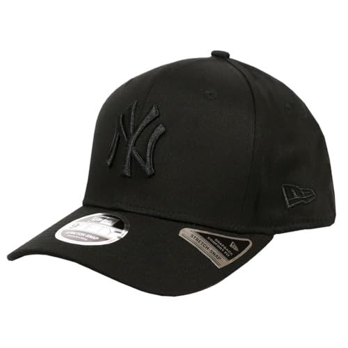 [ニューエラ] キャップ メンズ 9FIFTY STRETCH SNAP MLB ロゴ 帽子 ブランド スナップバック ベースボールキャップ NY ニューヨーク・ヤンキース オールブラック [並行輸入品]