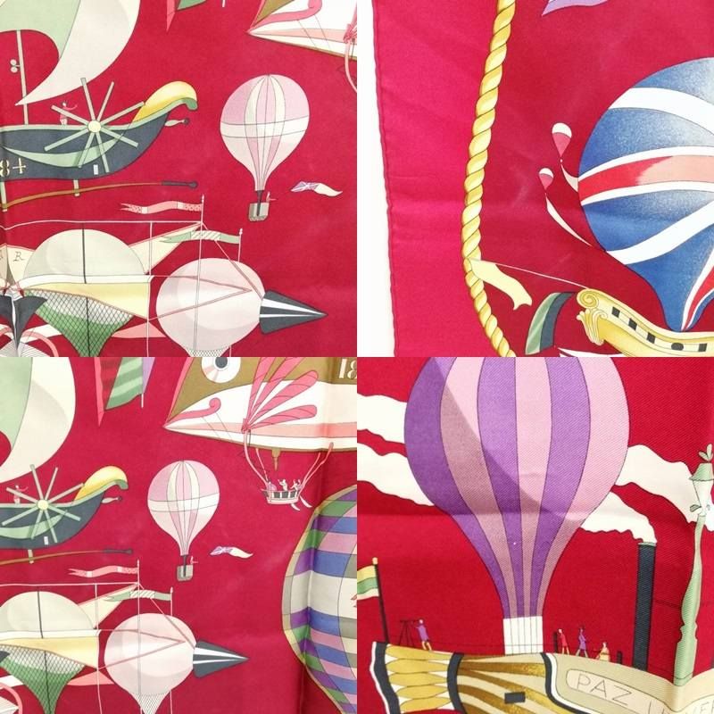 エルメス HERMES カレ90 LES FOLIES DU CIEL 大空の狂気 シルク