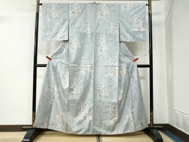 平和屋着物●本場大島紬　草花文　正絹　逸品　未使用　CAAW7647yc 平和屋着物○本場大島紬 草花文 正絹 逸品 未使用 CAAW7647yc