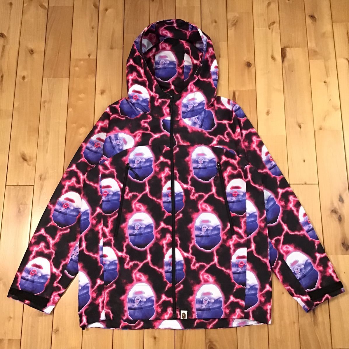 BAPE LIGHTNING zip hoodie jacket Lサイズ a bathing ape エイプ