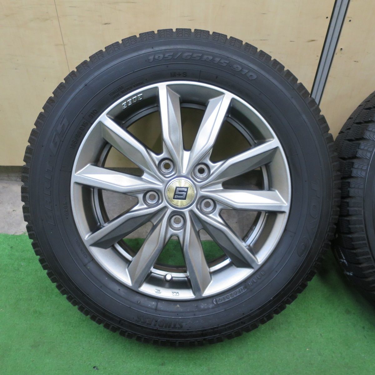 バリ溝 キレイ 9.5分 スタッドレス 195 65R15 トーヨー ガリット G5 SEIN ザイン 15インチ PCD114.3 5H 5091702TTス