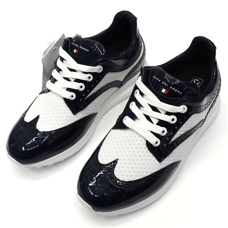 DUCA DEL COSMA ゴルフシューズ スパイクレス サイズ 36 23cm ネイビー|ホワイト WATERPROOF デュカデルコスマ レディース 5L|L05270|JECE19|