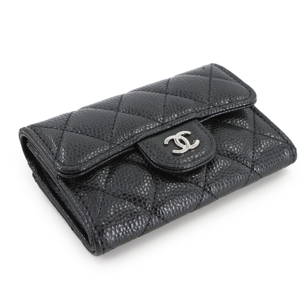 CHANEL マトラッセ キャビアスキン カードケース 名刺入れ 022780 BOY CHANEL シャネル 名刺入れ カードケース マトラッセ