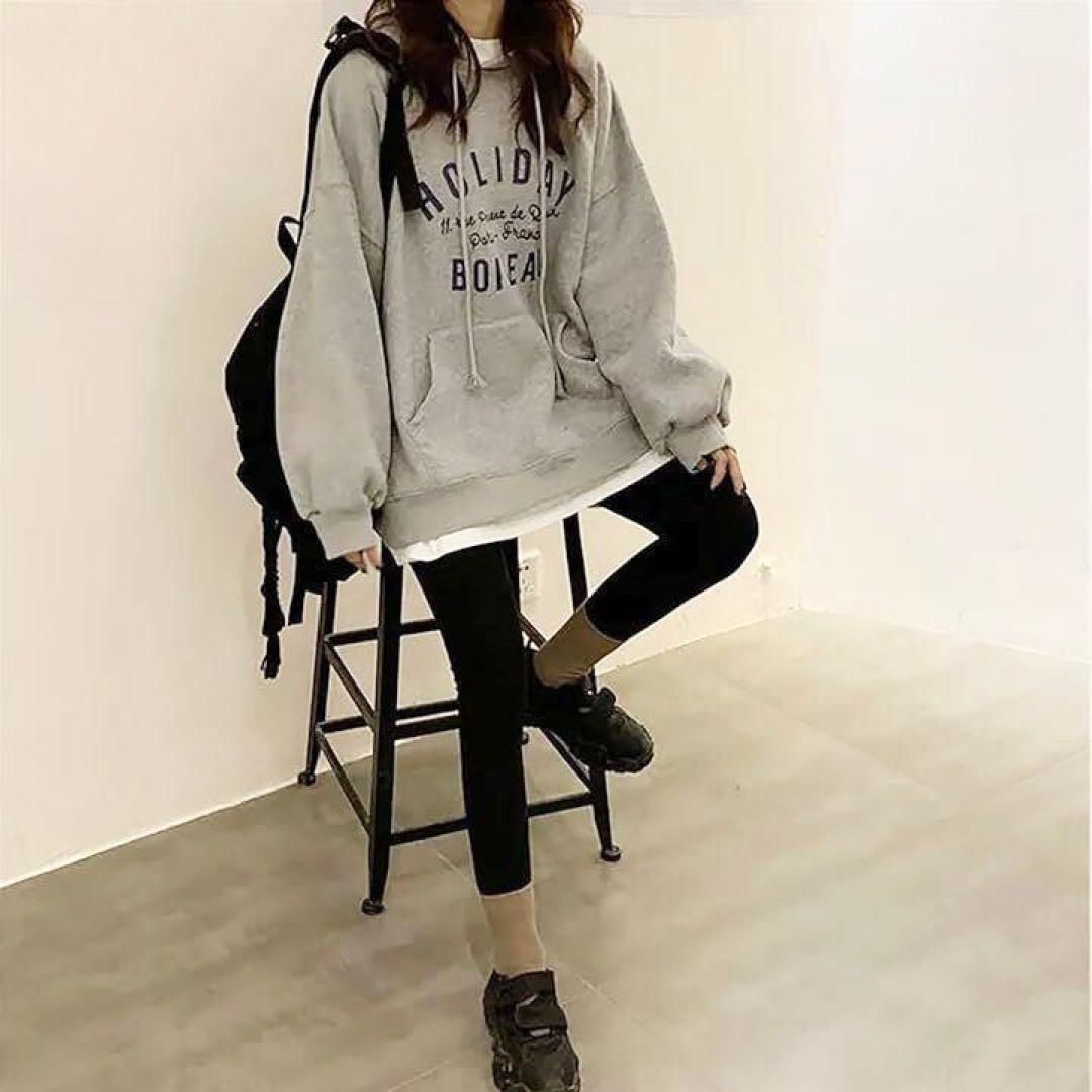 b3842【レオールミックス】レディース　パーカー　フード付き　長袖　グレー　L 楽天市場】SALE パーカー ロングパーカー レース スウェット
