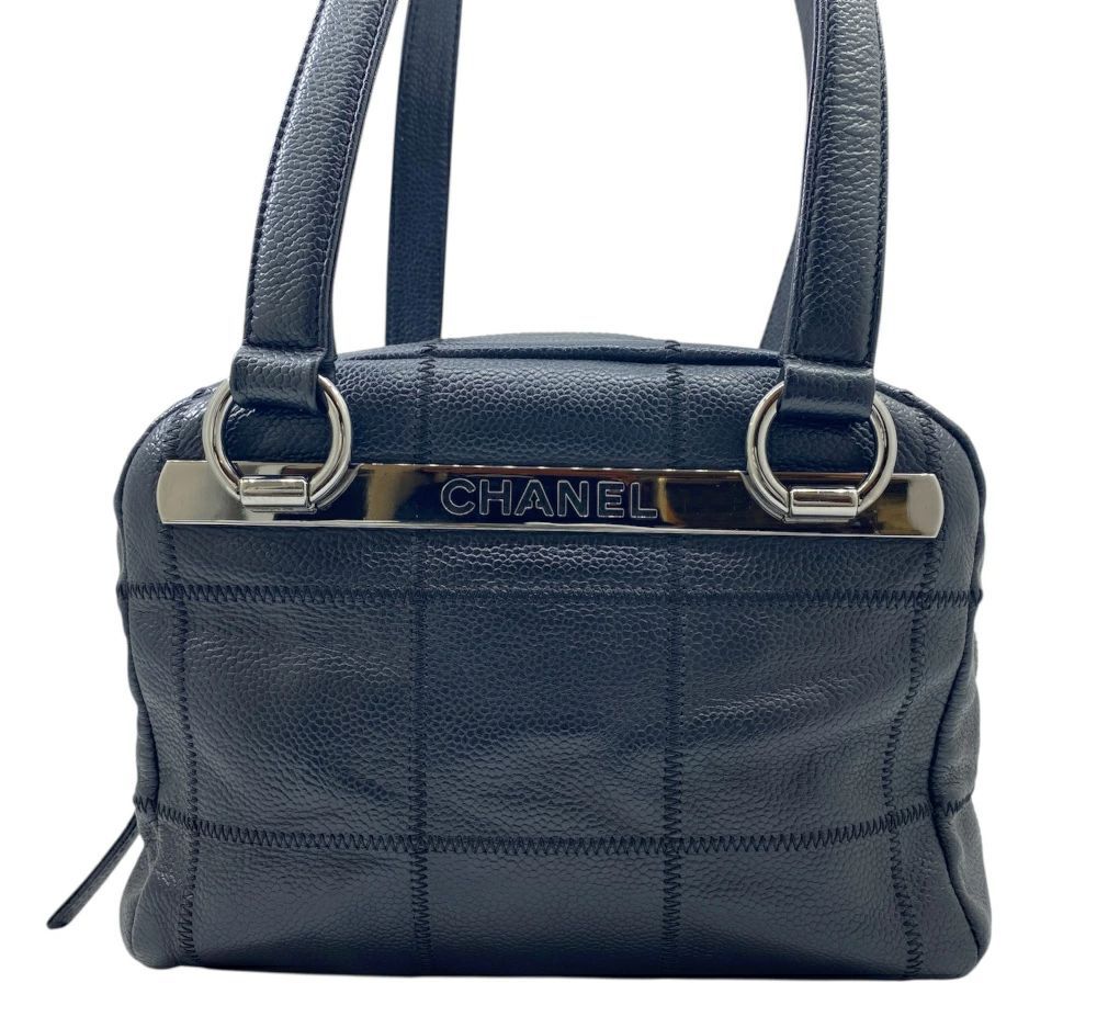 中古】CHANEL シャネル チョコバー ミニボストン ハンドバッグ