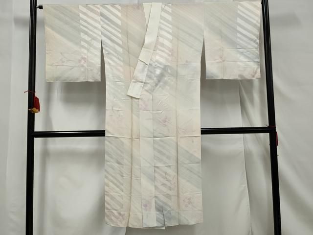 平和屋着物□長襦袢 無双仕立て 御所車檜扇花地紋 暈し染め 正絹