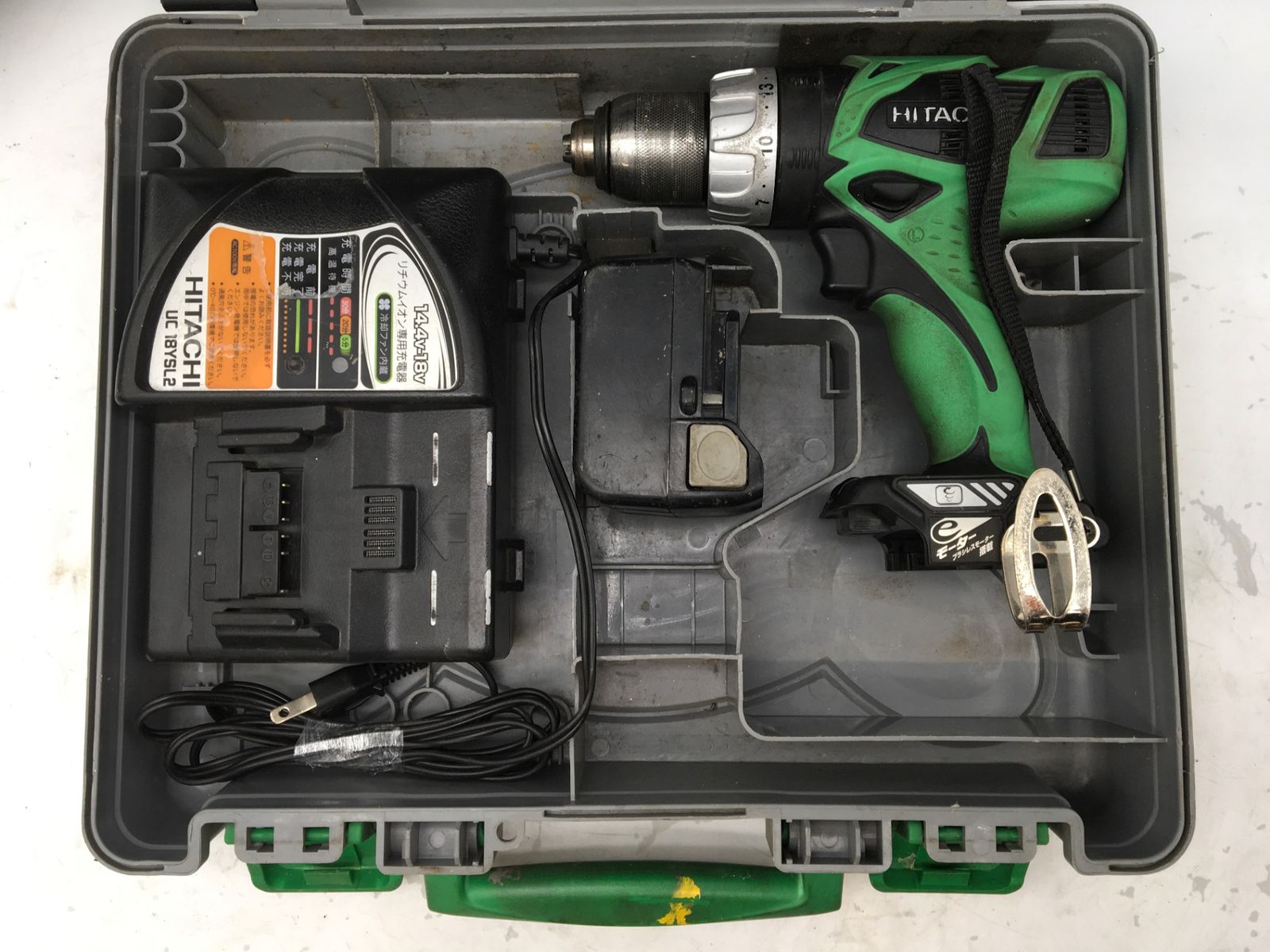 品 Hitachi|日立 コードレスドライバドリル DS 14DBL 2LLCK アグレッシブグリーン 14.4V ITV6MLM5TB2O エコツール知立店 M02