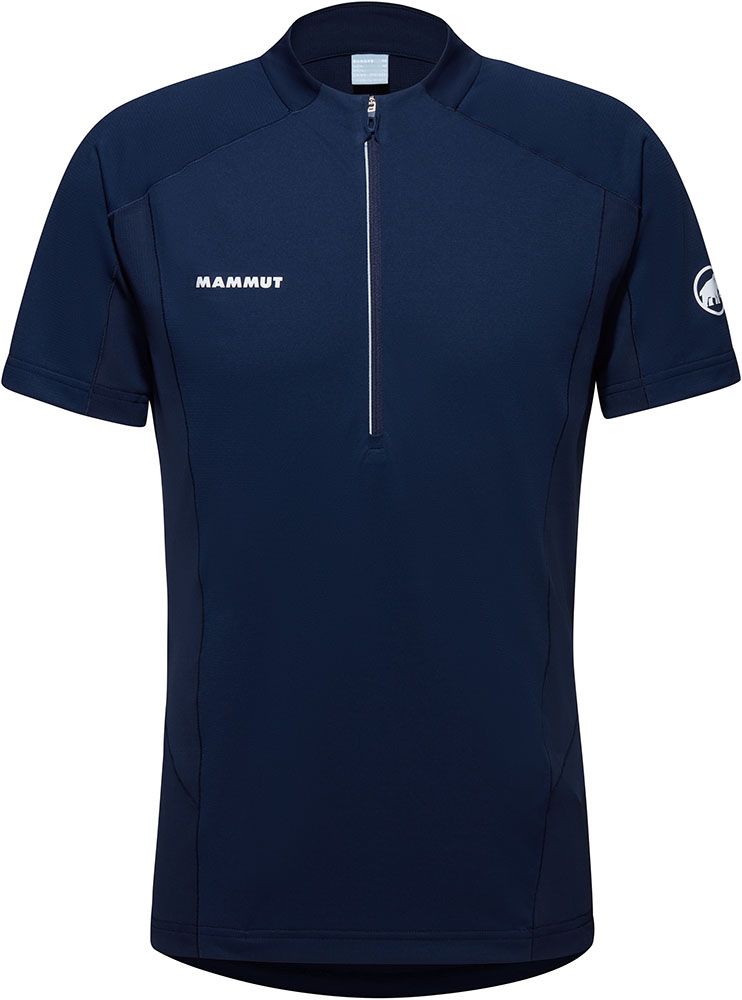 マムート MAMMUT アウトドア エナジー ファーストレイヤー ハーフ ジップ Tシャツ アジアンフィット メンズ 男性 半袖Tシャツ 軽量 通気性 速乾 防臭 温度調節 1017-04920 101704920 5118 MARINE