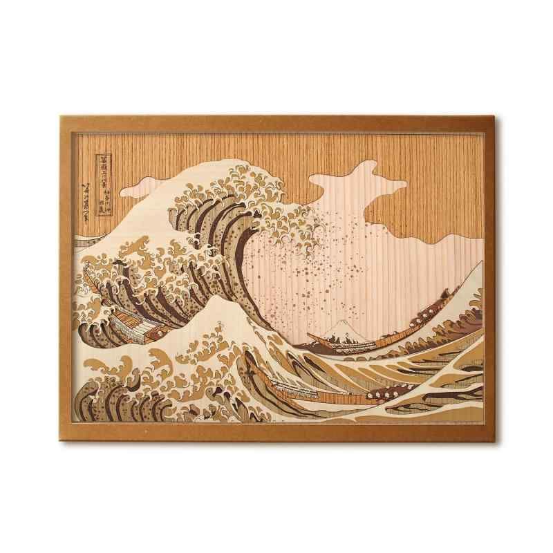 KINOWA 「神奈川沖浪裏」 木はり絵 オリジナル 手作り キット
