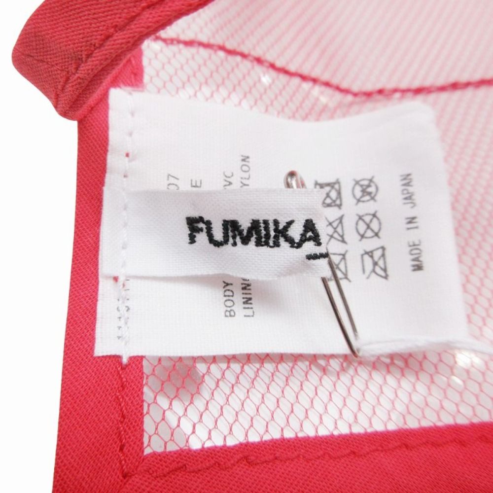 FUMIKA_UCHIDA - 未使用 FUMIKA_UCHIDA フミカウチダ VINYL/TULLE BIB ビニール チュール ホルター ビブトップ ベスト ビスチェ クリア素材 ONE レッド レディース 古着 中古 USED 未使用 FUMIKA_UCHIDA フミカウチダ VINYL/TULLE BIB ビニール