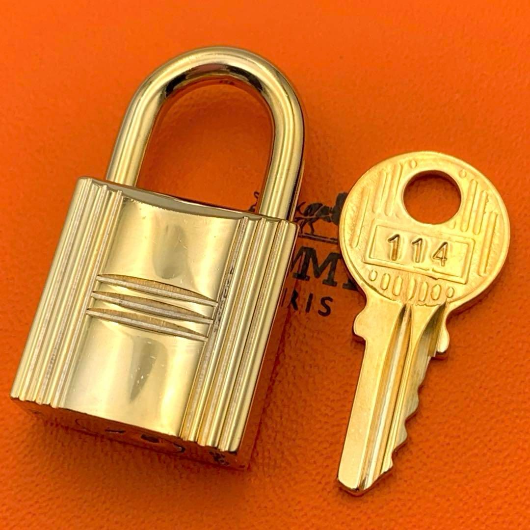 HERMES エルメス カデナ 24Kメッキ No.114 114番 鍵付き