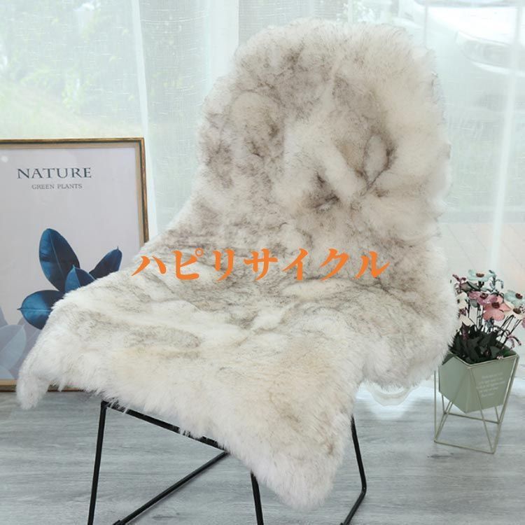 新品ムートンラグ 約60×90cm フェイクファー ムートン風ラグ