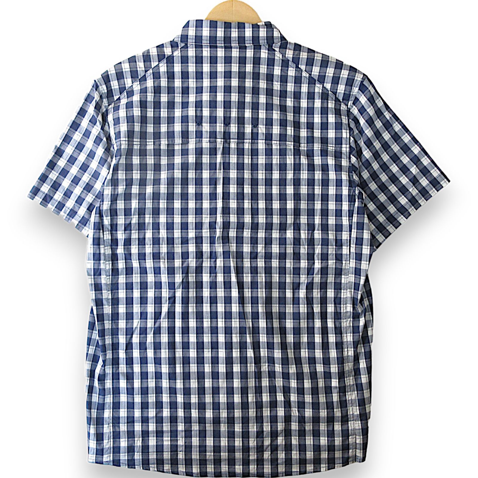 芸能人愛用 新品 mont-bell モンベル 春夏 ワッペン付 チェック柄 男性用