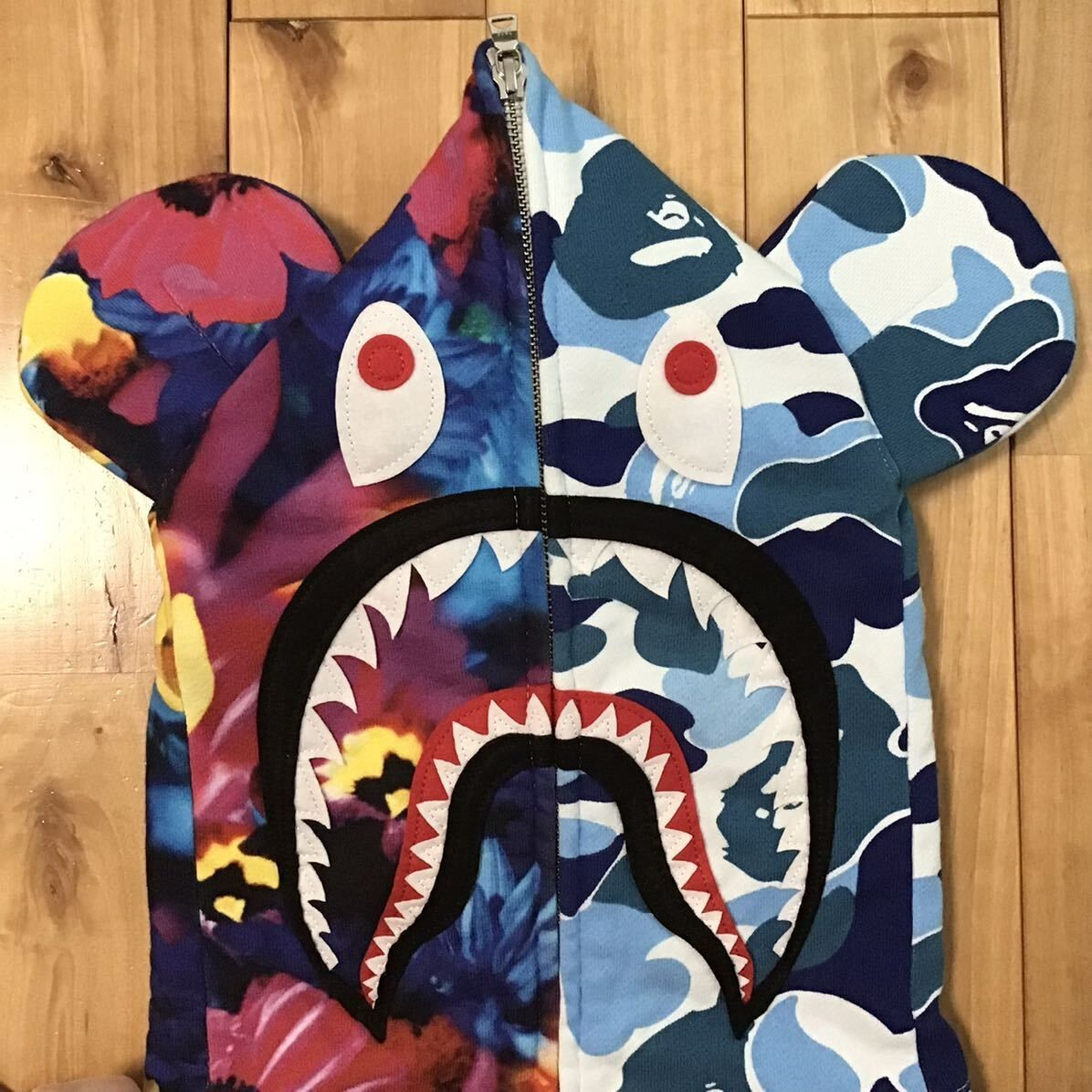 Mika Ninagawa BE@R シャーク パーカー Lサイズ shark full zip hoodie a bathing ape BAPE  ABC camo エイプ ベイプ 蜷川実花 - メルカリ