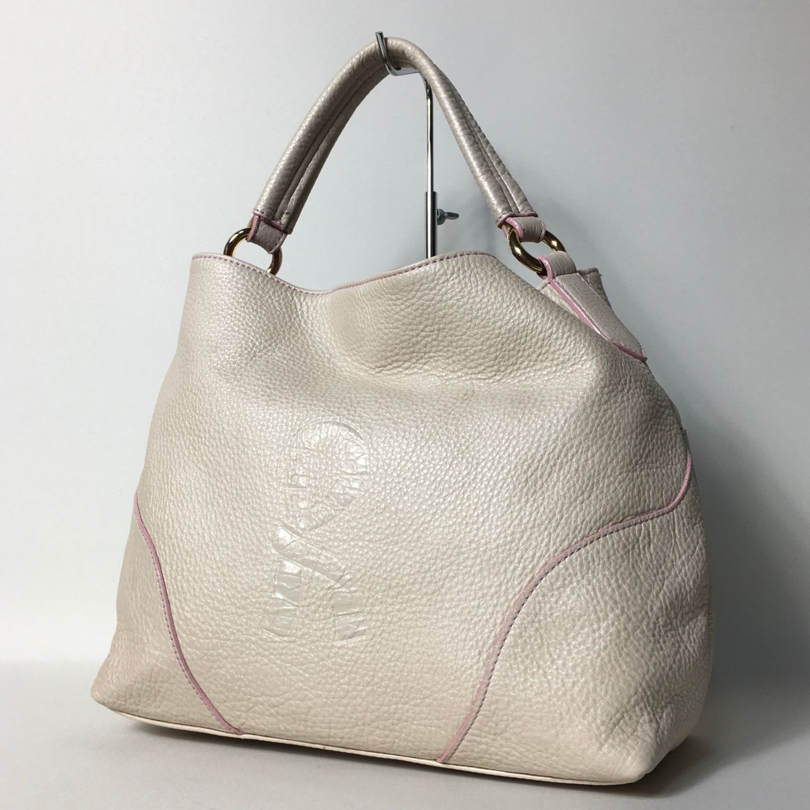 2505-296｜美品｜ロベルタディカメリーノ レーネ ハンドバッグ パール 
