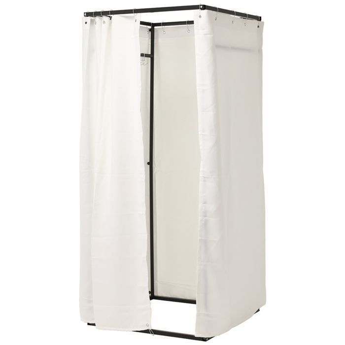 フィッティングルーム 室催事場洋服店ホワイトイベント着替え事務所着替え室更衣室カーテンタイプ簡易ルームグレーブラッ