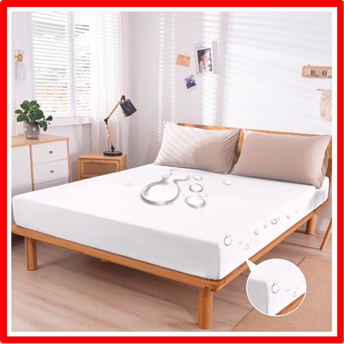 【匿名配送】 クイーン 160X200*30cm_ホワイト 【圧倒的な防水性】ボックスシーツ シングル Aooka 防水シーツ シングルサイズ セミダブル ダブ