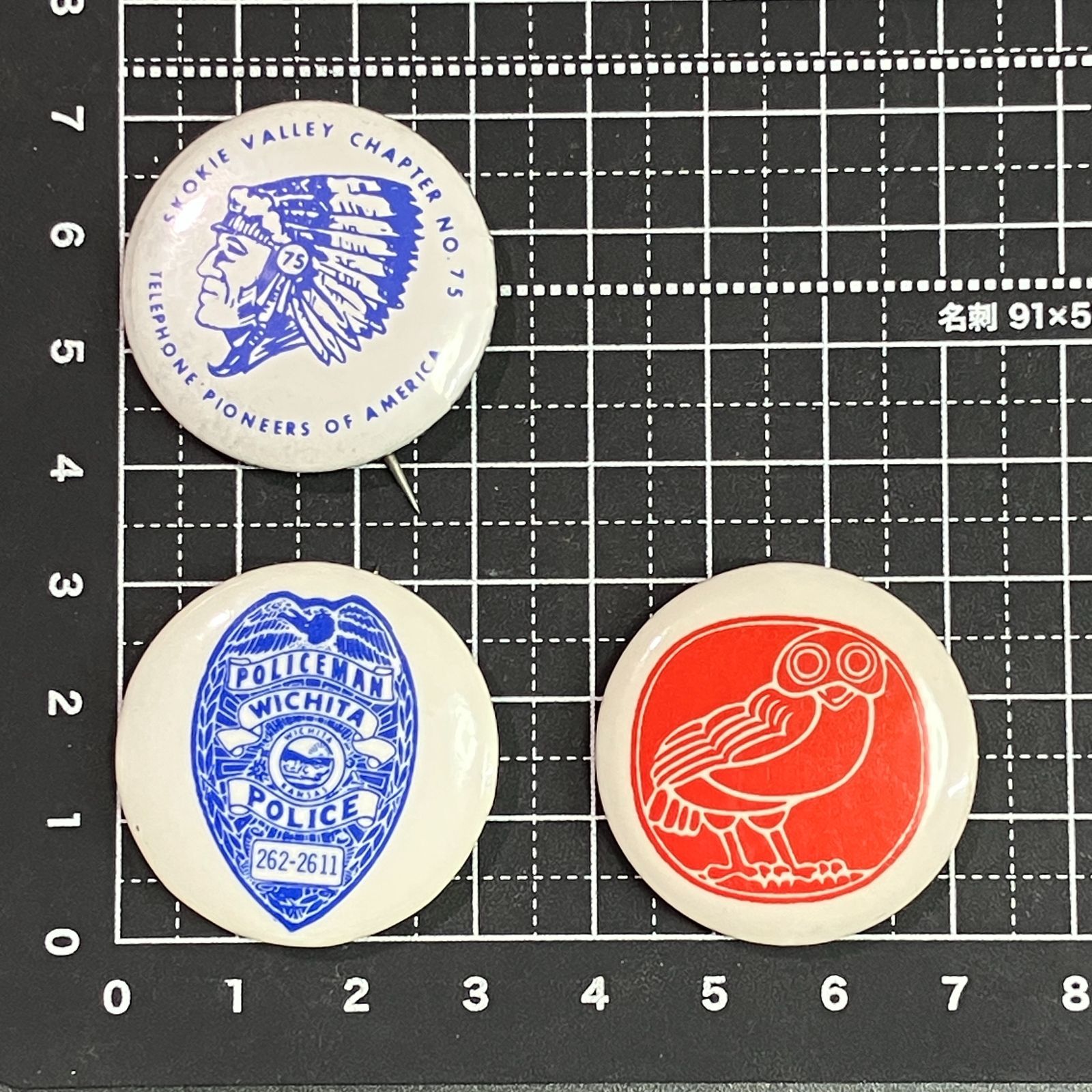 缶バッジ アメリカ 輸入 雑貨 ビンテージ 『 ウィチタ市警察