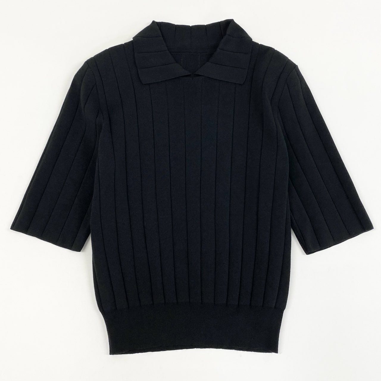 74l25 14 FOXEY フォクシー 42749 Eloise Sweater エロイーズ セーター 半袖ニット ニットポロシャツ トップス サイズ40 ブラック レディース 日本製 74l25 14 FOXEY フォクシー 42749 Eloise Sweater エロイーズ セーター