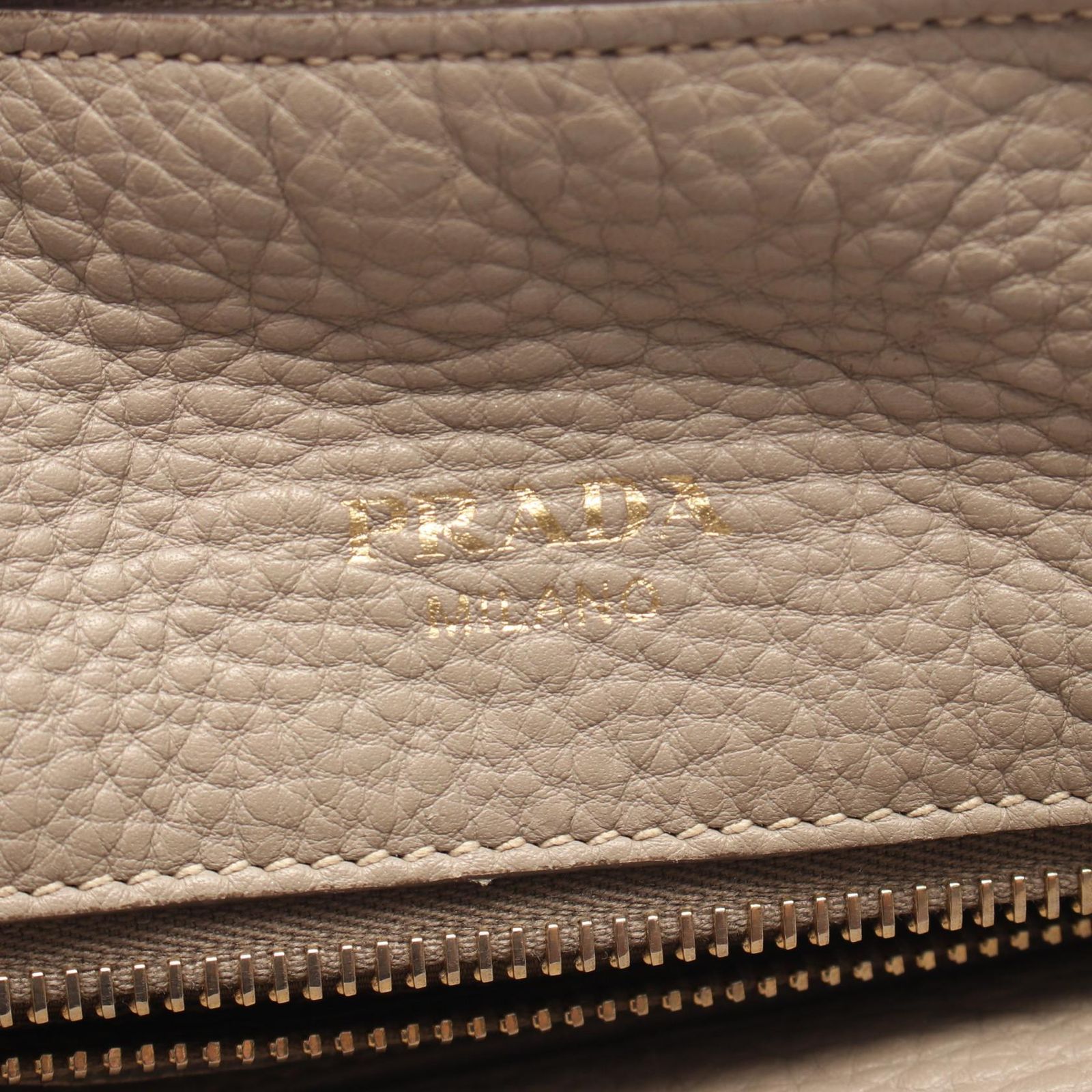 プラダ PRADA ハンドバッグ VIT DAINO ベージュ レザー 2WAYショルダー  