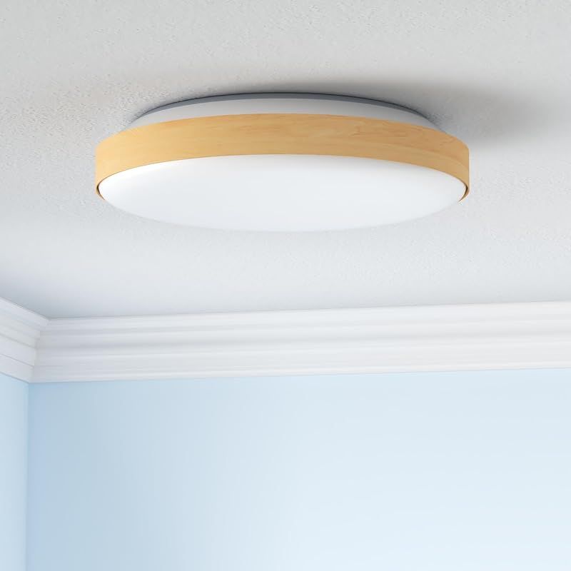 HotaluX ホタルクス LEDシーリングライト HLDC08280 適用畳数 8畳 日本照明工業会基準 おしゃれ デザイン 3500lm 昼光色 6500K 電球色 2700K 調色 調光タイプ メープル木目調デザイン 0