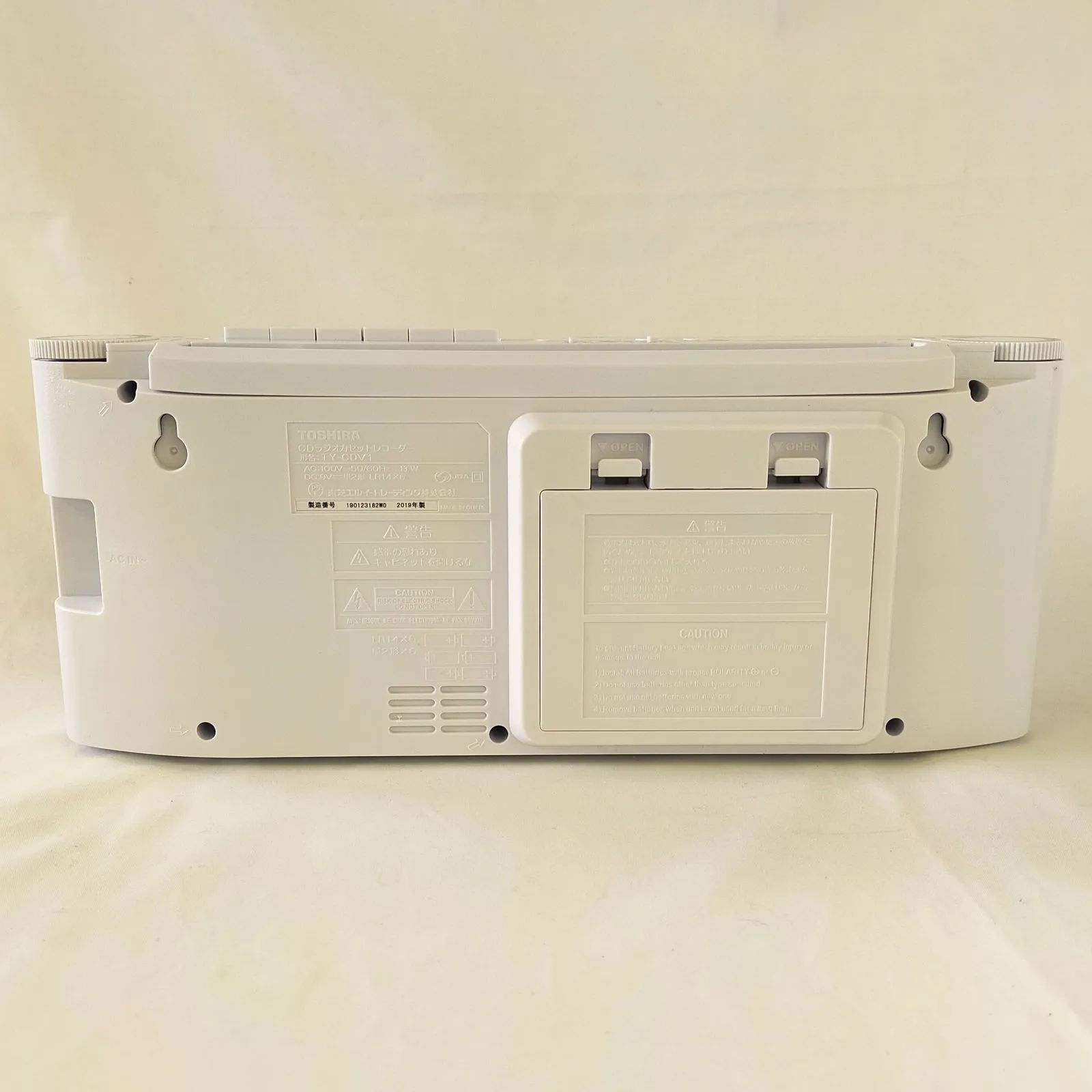 ジャンク品】 東芝 CDラジオカセットレコーダー 2019年製 ジャンク品】 東芝 CDラジオカセットレコーダー 2019年製