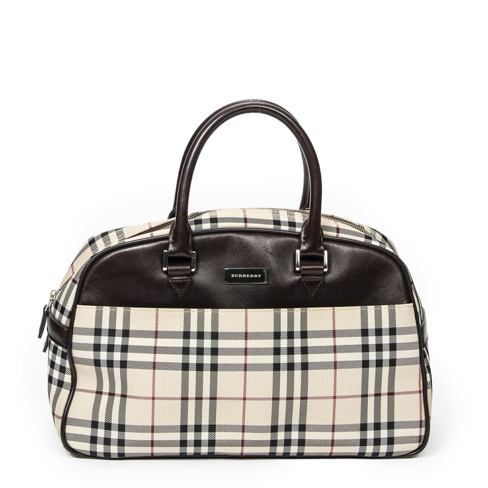 BURBERRY バーバリー ミニボストンバッグ ベージュ ノバチェック 