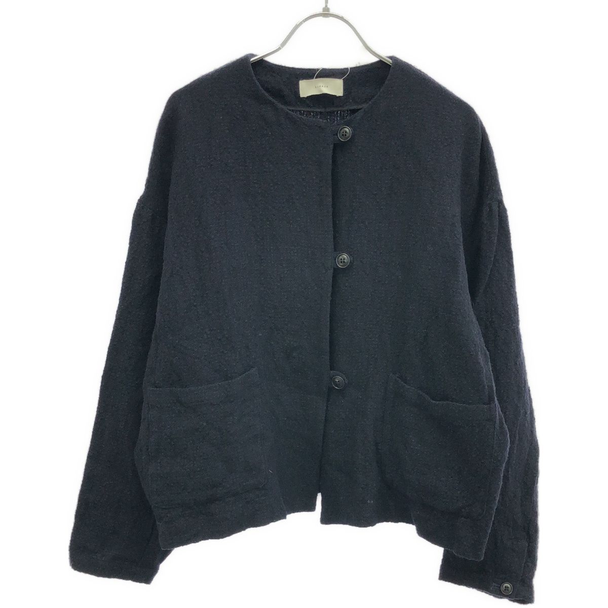 kagure かぐれ 24AW ウールリネンクルーネックジャケット GA47-27S004