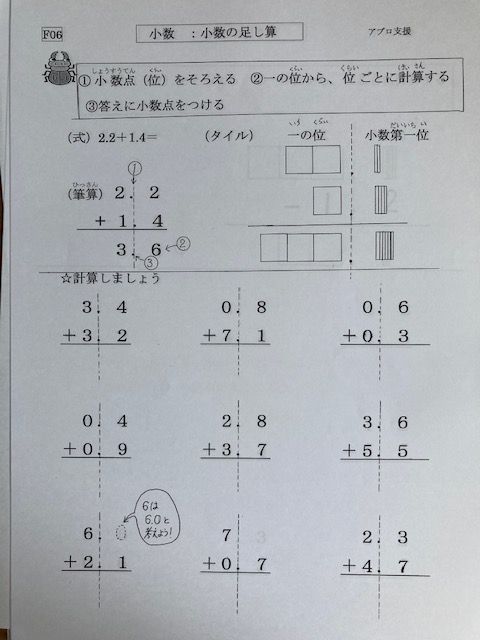 ゆっくり学ぶ算数プリント 小数 - メルカリ