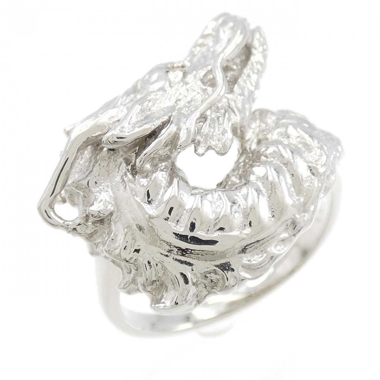 PT950 ドラゴン ダイヤモンド リング 0.005CT