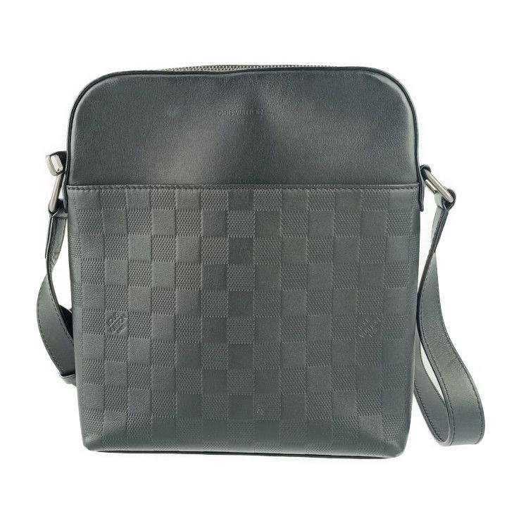 LOUIS VUITTON ルイヴィトン ショルダーバッグ ポシェット ディストリクト N23355 オニキス シルバー金具 ダミエアンフィニレザー メンズ クロスボディバッグ