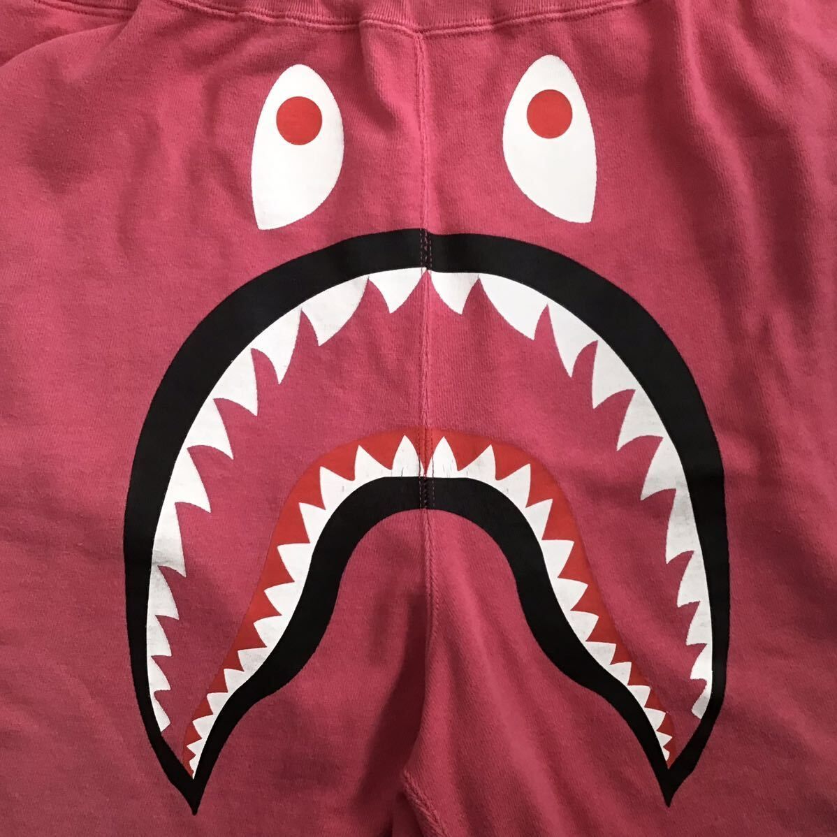 シャーク スウェットハーフパンツ Lサイズ Pink a bathing ape shark