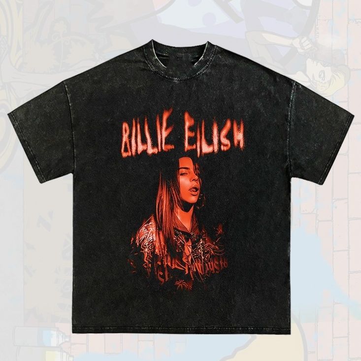 ビリーアイリッシュ海外限定T 赤 L 本人着用モデル公式 Tシャツ完売