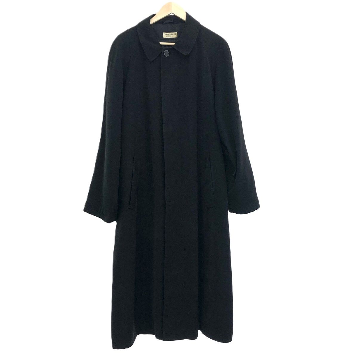 GIORGIO ARMANI ジョルジオアルマーニ ロング コート ブラック メンズ