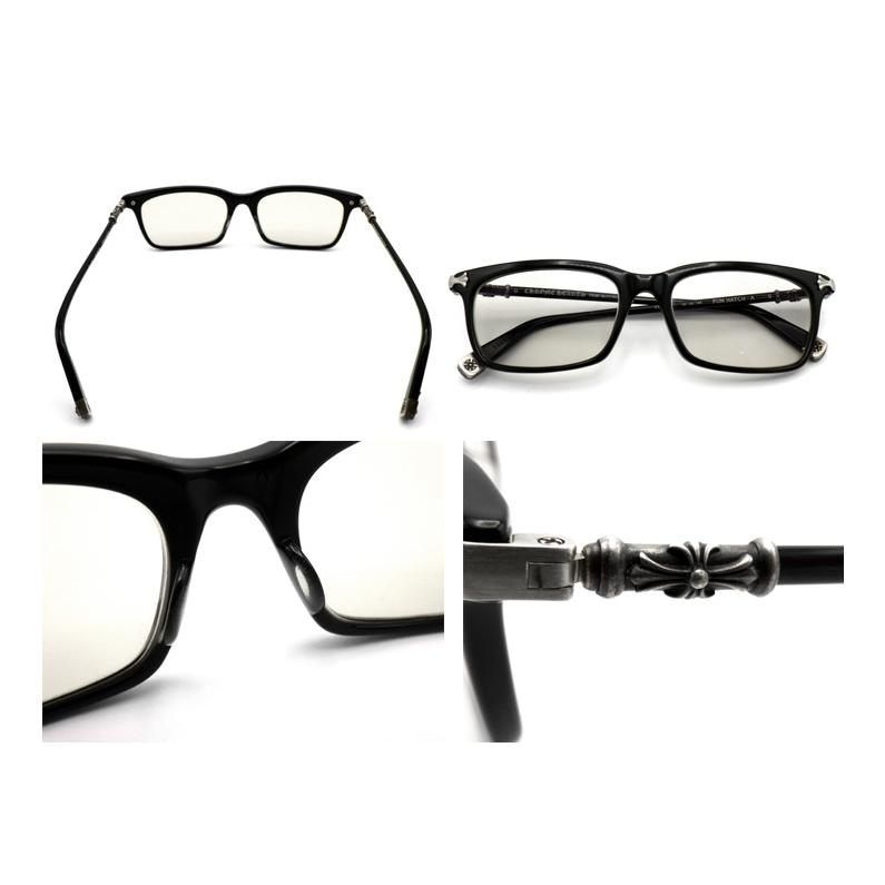 クロムハーツ FUN HATCH-A クロステンプルスクエアフレーム眼鏡 メンズ  