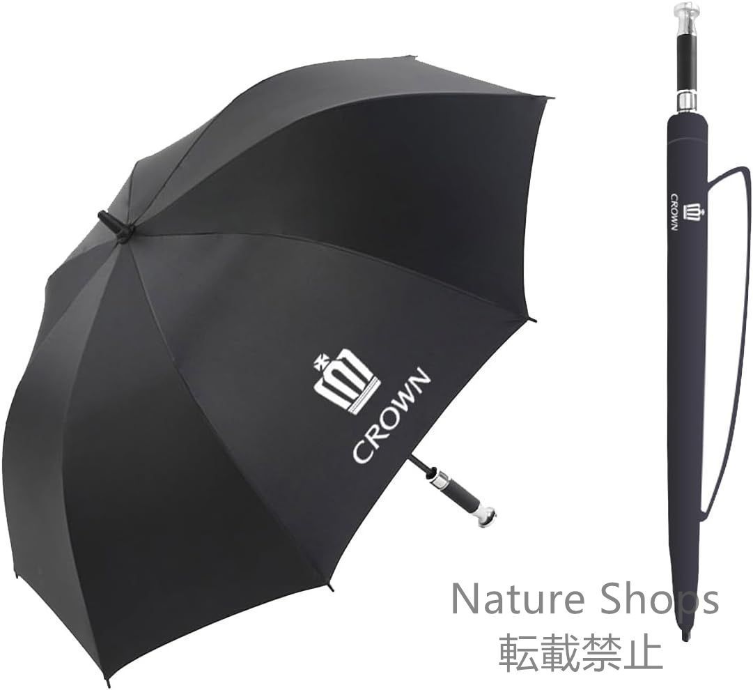 【新品未使用】クラウン 折りたたみ傘 車用 220系 210系 200系 180系 170系 晴雨兼用 紫外線対策 ビジネス ワンタッチで自動開閉 収納袋付き 雨雪対策cp48