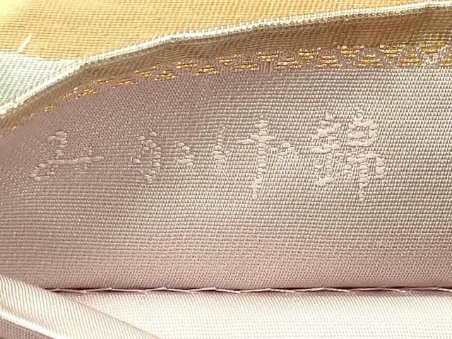 平和屋着物◎六通柄袋帯 みかげ錦 霞鴛鴦文 花兎 金銀糸 正絹 逸品