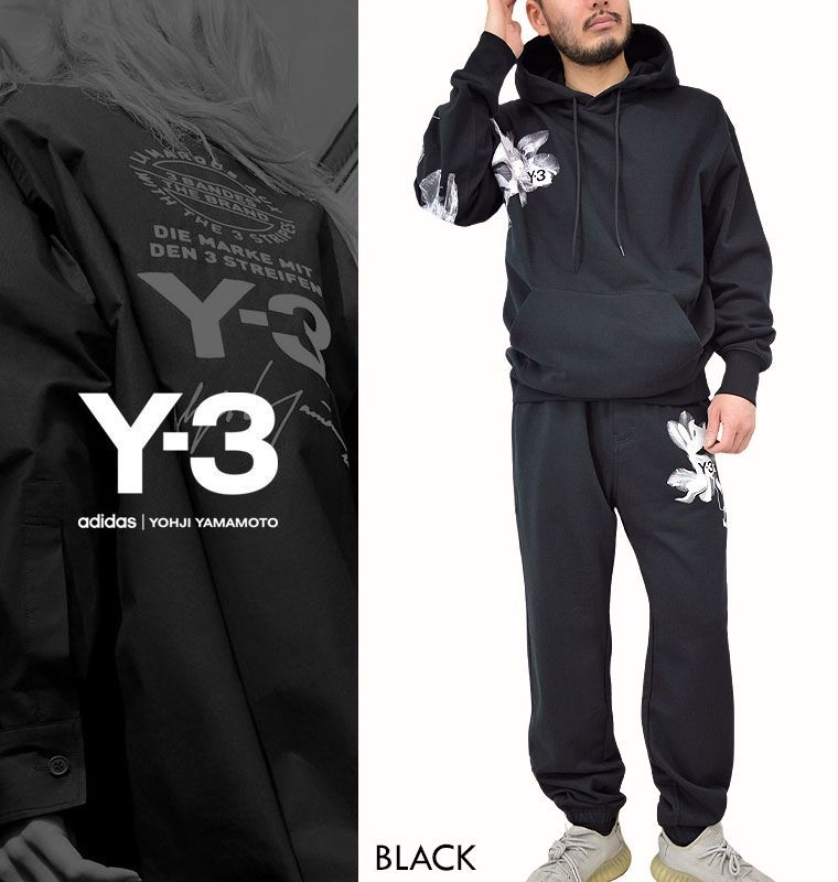 Y-3 ワイスリー グラフィックフーディとパンツ 2点セットアップ スウェット パーカー メンズトップス ラウンジウェア 上下セット プルオーバー  裏毛 オーバーサイズ スポーティー 吸湿性 - メルカリ