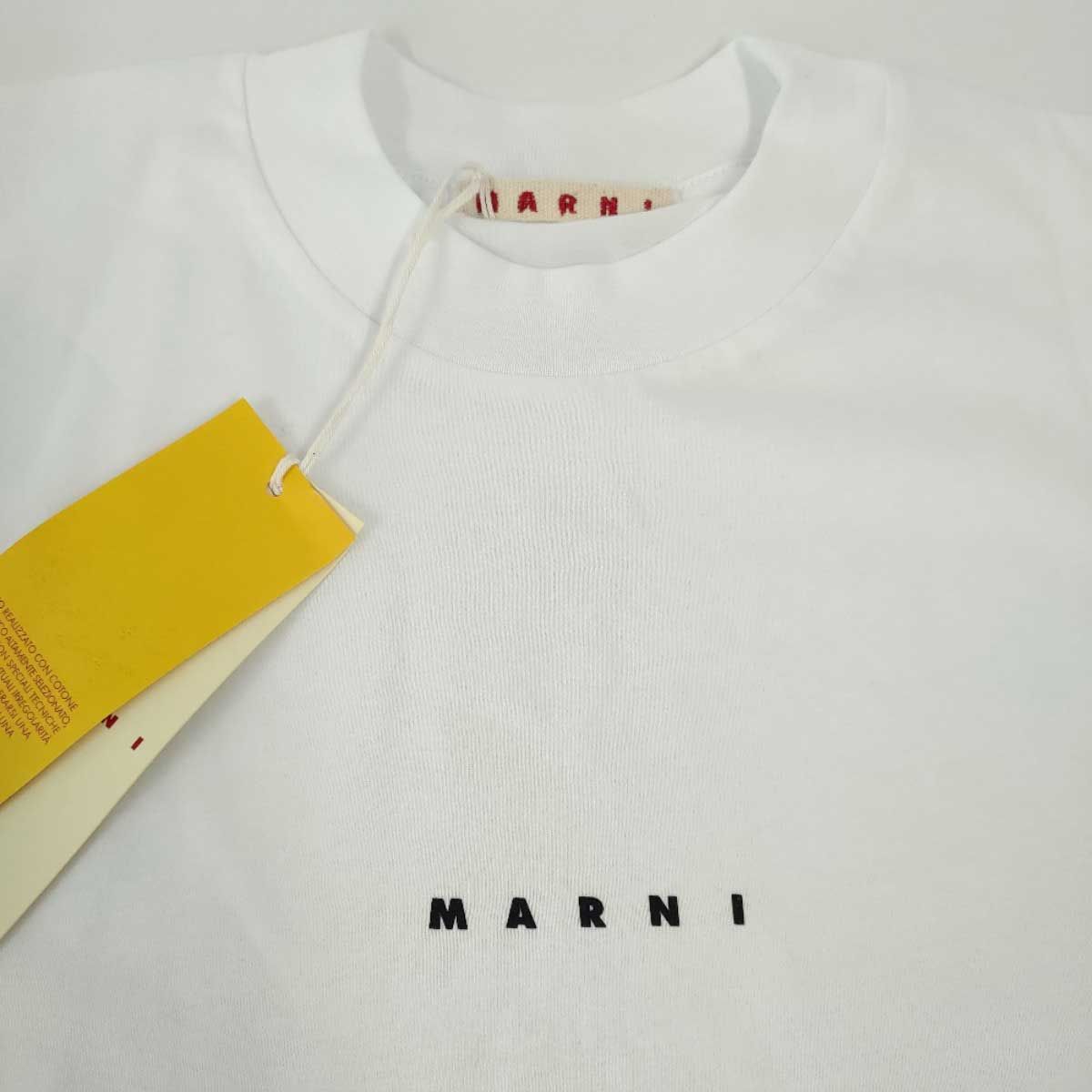 【未使用】MARNI オーガニックコットン ジャージ Tシャツ マルニ 40 ホワイト THJE0263P1 レディース トップス