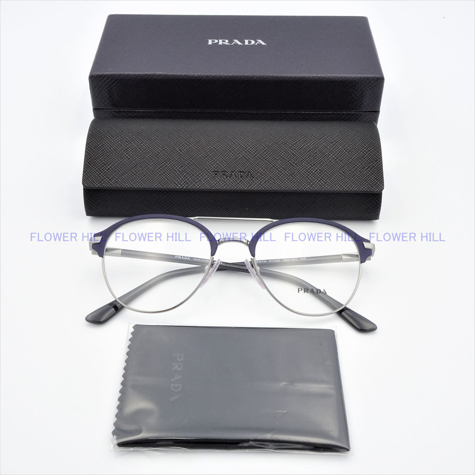 PRADA プラダ メガネ フレーム VPR61W 02N マットネイビー セルメタル 