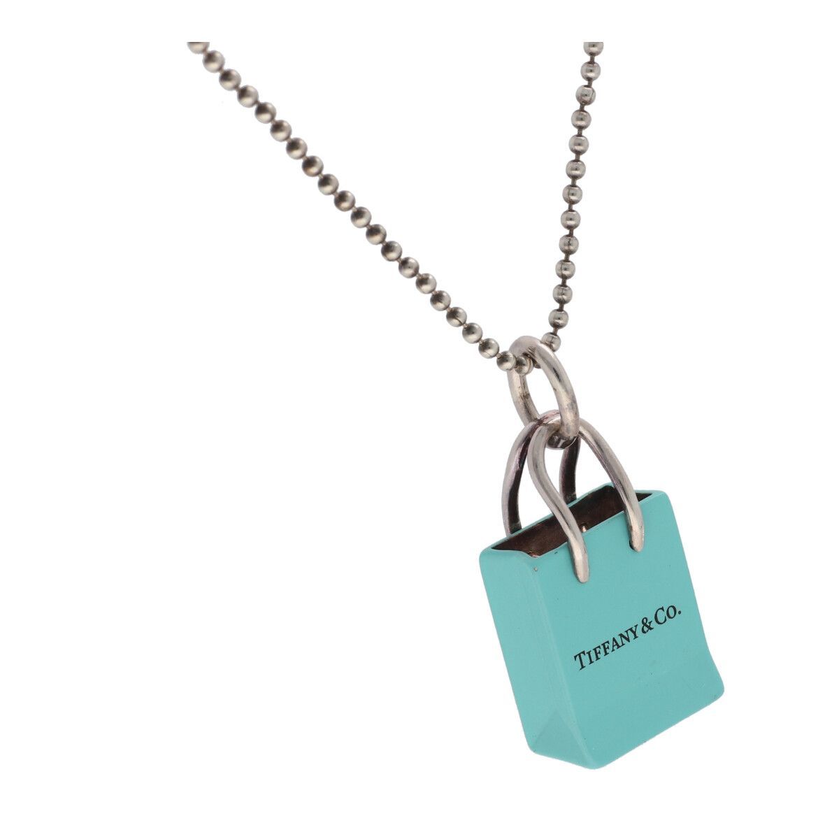 【中古】 Tiffany ＆ Co. ティファニー ネックレス ネックレス・ペンダント ショッピングバッグ SV925　ショッピングバッグチャーム  ネックレス 24011328 LI