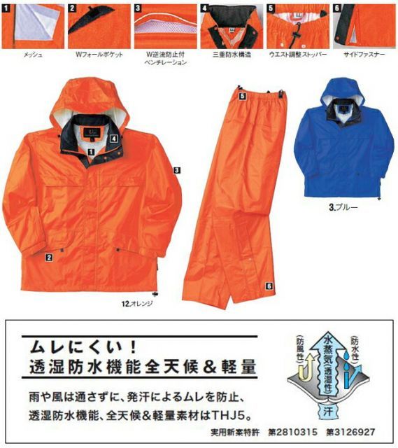 レインウェア 上下セット