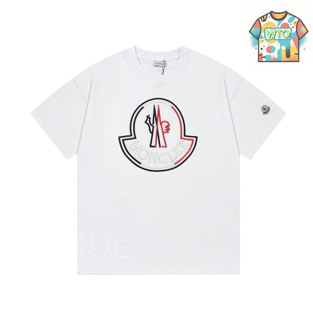 今日特価】MONCLER ?色立体刺繍白 T-3 - メルカリ