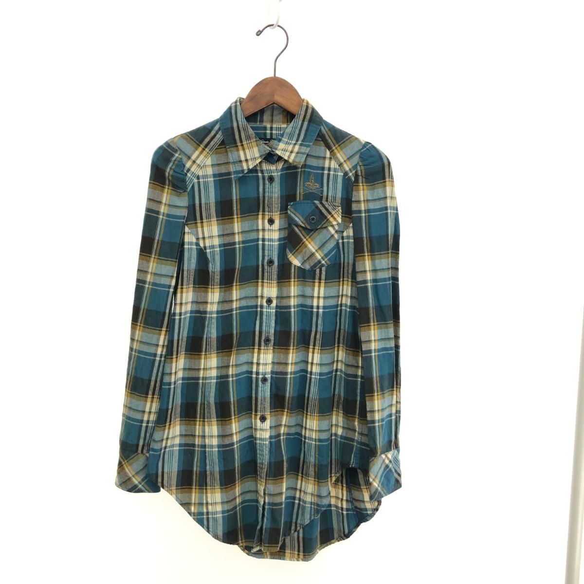 HYSTERIC GLAMOUR ヒステリックグラマー 長袖 シャツチュニック サイズ:F  ブルー  レディース 　240001143128 HYSTERIC GLAMOUR ヒステリックグラマー 長袖 シャツチュニック サイズ