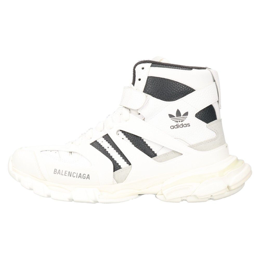 BALENCIAGA バレンシアガ 23SS×adidas track アディダス トラックトレーナー ハイカットスニーカー ホワイト 593 593994